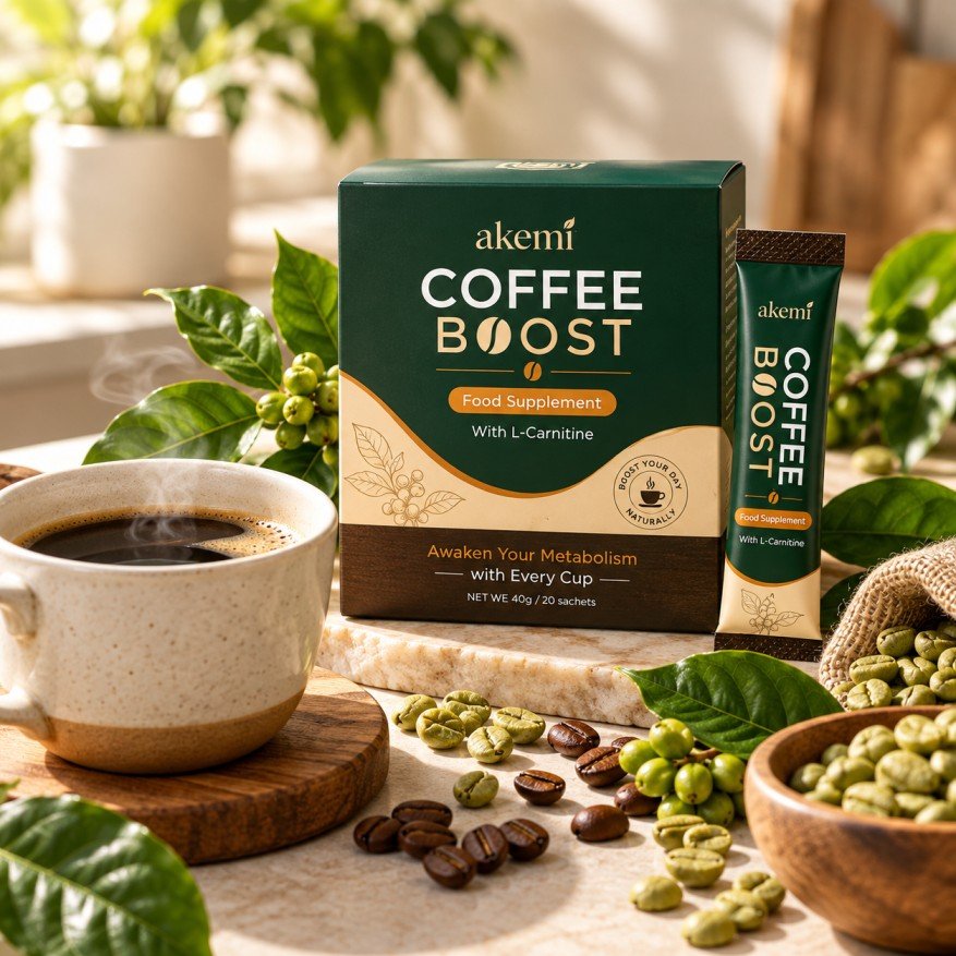 Akemi Coffee Boost Australia with green coffee extract and coffee